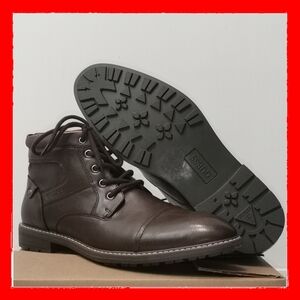 Brand New Guess Brown Leather Shoes - US Size 10.5 - Handmade Boots